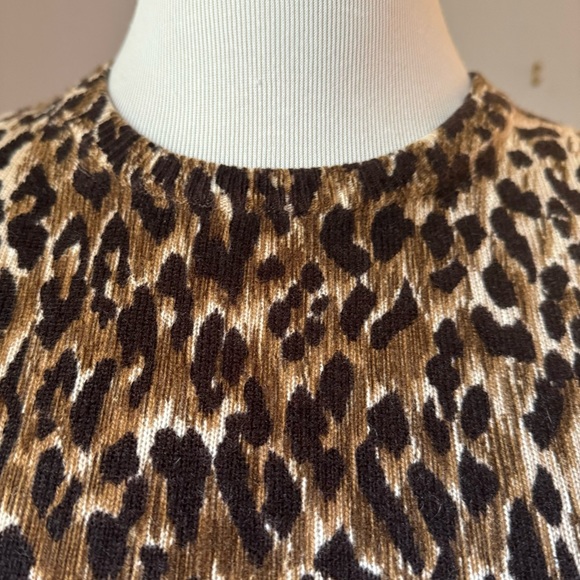 Dolce & Gabbana Cashmere Leopard Short Sleeve Sweater - Picture 2 of 6
